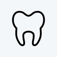 Icon Tooth. suitable for medicine symbol. line style. simple design editable. design template vector. simple illustration vector