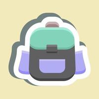 Sticker Backpack. suitable for education. simple design editable. design template vector. simple illustration vector