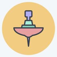 Icon Humming Top. suitable for Kids symbol. color mate style. simple design editable. design template vector. simple illustration vector