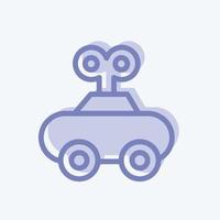 icono de coche de relojería. adecuado para el símbolo de los niños. estilo de dos tonos. diseño simple editable. vector de plantilla de diseño. ilustración sencilla