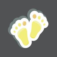 Sticker Feet. suitable for Kids symbol. simple design editable. design template vector. simple illustration vector