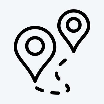 ruta de icono. adecuado para el símbolo de la educación. estilo de línea diseño simple editable. vector de plantilla de diseño. ilustración sencilla