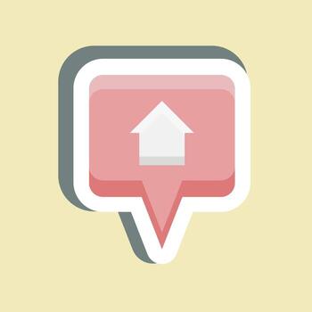 Sticker Location. suitable for building symbol. simple design editable. design template vector. simple illustration vector