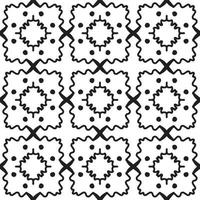 Seamless abstract geometric hand drawn pattern. vector