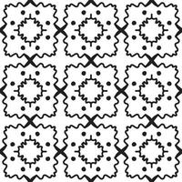 Seamless abstract geometric hand drawn pattern. vector