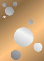 Platinum copper background with circles vector