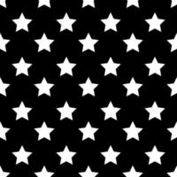 patrón blanco estrella abstracto sin costuras sobre fondo negro, textura de ilustración vectorial para papel, envoltura y tela vector