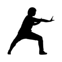 ejercicio de concepto de tai chi de dibujo de imagen gráfica para ilustración de vector de salud