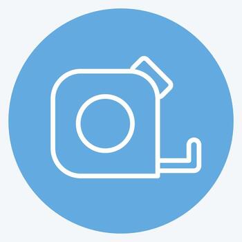 Icon Tape Measure. suitable for building symbol. blue eyes style. simple design editable. design template vector. simple illustration vector