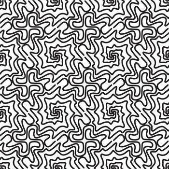 Seamless abstract geometric hand drawn pattern. vector