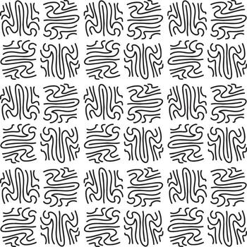 Seamless abstract geometric hand drawn pattern. vector