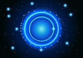 graphics design Hitech style technology cycle circle glow vector illustration