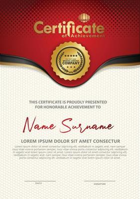 Certificate template with luxury and elegant texture modern pattern, diploma, Vector illustration