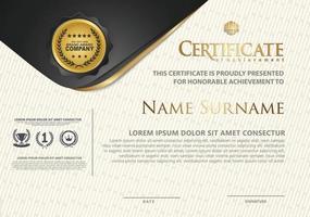 Certificate template with luxury and elegant texture modern pattern, diploma, Vector illustration