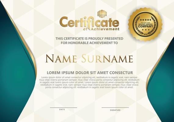 Certificate template with luxury and elegant texture modern pattern, diploma, Vector illustration