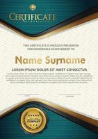 Certificate template with textured background, vector