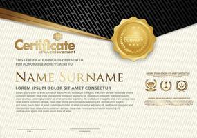 Certificate template with textured background, vector