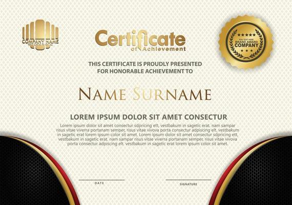 Certificate template with textured background,