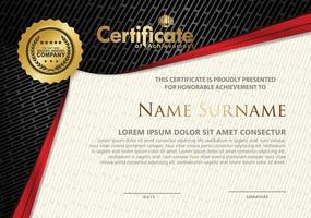 Certificate template with textured background, vector