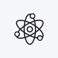 Icon Atomic Energy. suitable for education symbol. line style. simple design editable. design template vector. simple illustration vector