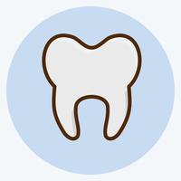 Icon Tooth. suitable for medicine symbol. flat style. simple design editable. design template vector. simple illustration vector