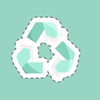 Sticker line cut Recycling. suitable for education symbol. simple design editable. design template vector. simple illustration vector