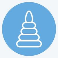 Icon Toy Pyramid. suitable for Kids symbol. blue eyes style. simple design editable. design template vector. simple illustration vector