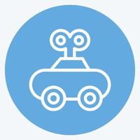 icono de coche de relojería. adecuado para el símbolo de los niños. estilo de ojos azules. diseño simple editable. vector de plantilla de diseño. ilustración sencilla