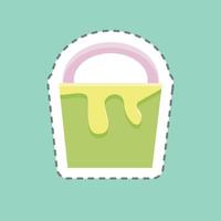 Sticker line cut Paint Bucket. suitable for building symbol. simple design editable. design template vector. simple illustration vector