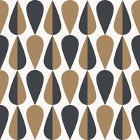 Random drops pattern luxury black-gold color seamless background. Modernist mid-century design. Use for fabric, textile, interior decoration elements, upholstery, wrapping. vector