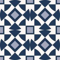 Square-triangle geometric shape seamless pattern background. Contemporary blue color design. Use for home interior decoration elements. vector