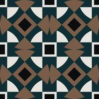 Square-triangle geometric shape seamless pattern background. Modernist mid-century classic color design. Use for home interior decoration elements. vector