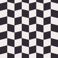Abstract dimensional geometric square shape black and white color checkered pattern seamless background. Use for fabric, textile, interior decoration elements, upholstery, wrapping. vector