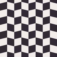 Abstract dimensional geometric square shape black and white color checkered pattern seamless background. Use for fabric, textile, interior decoration elements, upholstery, wrapping. vector