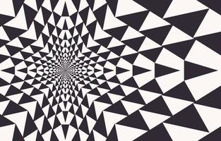 Optical illusion geometric small triangle pattern black and white color background. vector