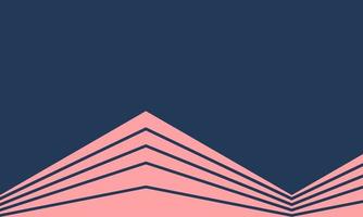 Perspective abstract building boxes line zigzag shape pattern design on dark blue sky background. Minimal trendy architecture concept.