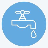 Icon Water Resource. suitable for education symbol. blue eyes style. simple design editable. design template vector. simple illustration vector