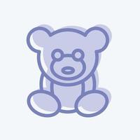 Icon Teddy Bear. suitable for Kids symbol. two tone style. simple design editable. design template vector. simple illustration vector