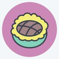 Icon Apple Pie. suitable for Bakery symbol. color mate style. simple design editable. design template vector. simple illustration vector