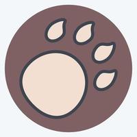 Icon Animal Track. suitable for education symbol. color mate style. simple design editable. design template vector. simple illustration vector