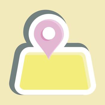 Sticker Orienteering. suitable for education. simple design editable. design template vector. simple illustration vector