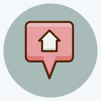 Icon Location. suitable for building symbol. flat style. simple design editable. design template vector. simple illustration vector