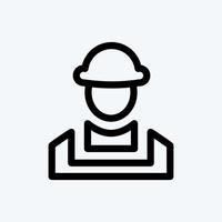 constructor de iconos adecuado para la construcción de símbolo. estilo de línea diseño simple editable. vector de plantilla de diseño. ilustración sencilla