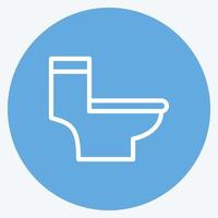 Icon Toilet. suitable for building symbol. blue eyes style. simple design editable. design template vector. simple illustration vector