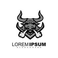 bull mascot logo animal vector icon