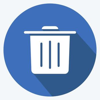 Icon Reduces Waste. suitable for education symbol. long shadow style. simple design editable. design template vector. simple illustration vector