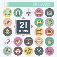 Icon Set Baby. suitable for Kids symbol. flat style. simple design editable. design template vector. simple illustration vector