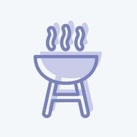 Icon Grill. suitable for education symbol. two tone style. simple design editable. design template vector. simple illustration vector