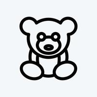 Icon Teddy Bear. suitable for Kids symbol. line style. simple design editable. design template vector. simple illustration vector