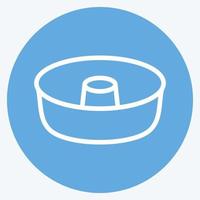 Icon Cake Mold. suitable for Bakery symbol. blue eyes style. simple design editable. design template vector. simple illustration vector